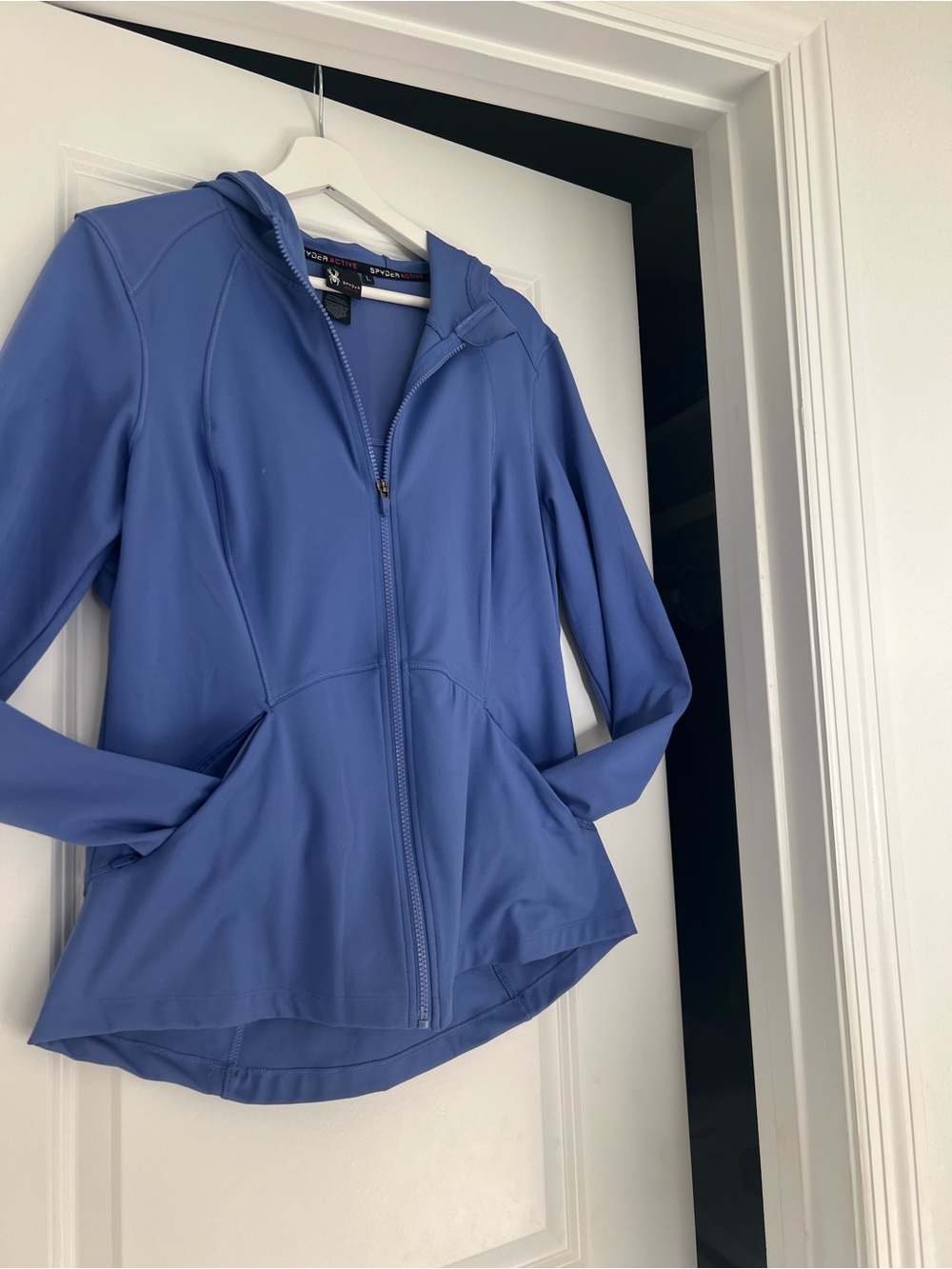 Splendid Periwinkle Hooded Zip Utility Jacket